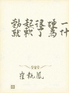 勃起很硬一会儿就软了为什么