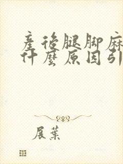 产后腿脚麻木是什么原因引起的