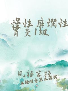 慢性糜烂性胃窦胃炎1级