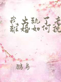 我出轨了老婆要离婚如何挽救