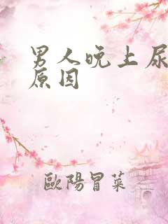 男人晚上尿频的原因