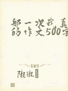 那一次我真失落的作文500字