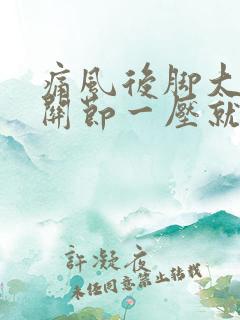 痛风后脚大拇指关节一压就痛