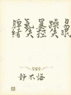 脾气暴躁易怒情绪失控失眠