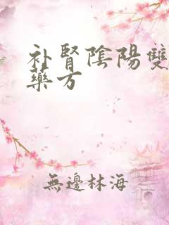 补肾阴阳双补的药方