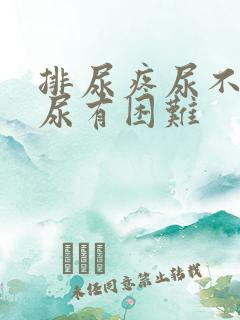 排尿疼尿不尽排尿有困难