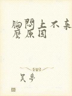 胸闷上不来气什么原因