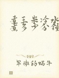 煮玉米冷水下锅煮多少分钟