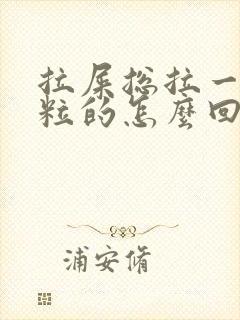 拉屎总拉一粒一粒的怎么回事