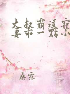 大叔霸道宠小甜妻乖一点小说