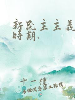 新民主主义革命时期.