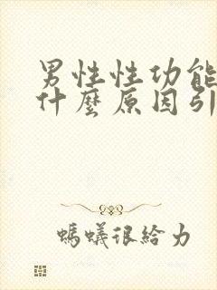 男性性功能下降什么原因引起的