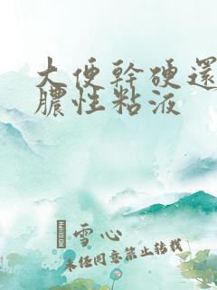 大便干硬还带有脓性粘液