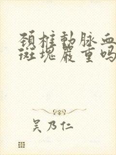 颈椎动脉血管有斑块严重吗