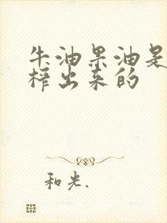 牛油果油是怎么榨出来的