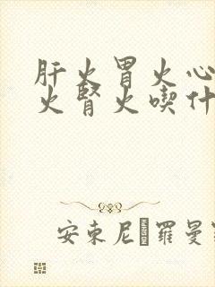 肝火胃火心火肺火肾火吃什么药