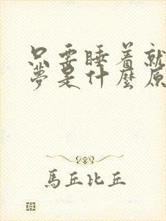 只要睡着就做噩梦是什么原因