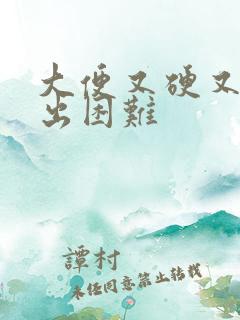 大便又硬又粗排出困难