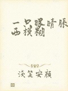 一只眼睛胀看东西模糊