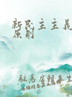 新民主主义革命原则