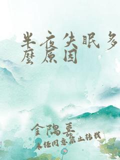 半夜失眠多梦什么原因