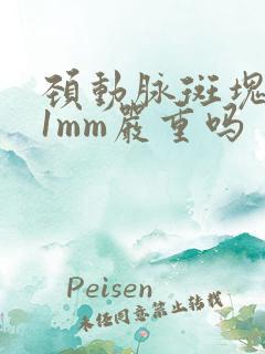 颈动脉斑块2.1mm严重吗