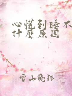 心慌到睡不着觉什么原因