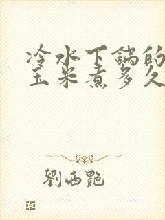 冷水下锅的水果玉米煮多久