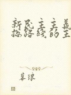 新民主主义革命总路线的主要内容