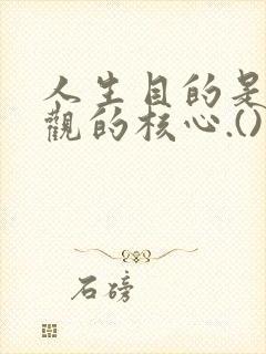 人生目的是人生观的核心.()