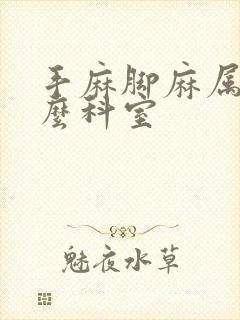 手麻脚麻属于什么科室