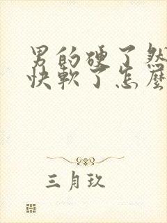 男的硬了然后很快软了怎么回事