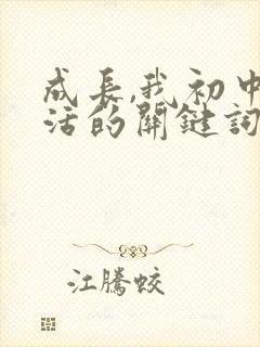 成长,我初中生活的关键词800字