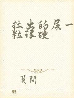 拉出的屎一粒一粒很硬