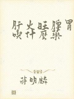 肝火旺脾胃湿热吃什么药