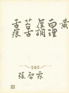 舌苔厚白黄有齿痕舌调理