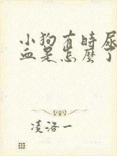 小狗有时尿里有血是怎么了