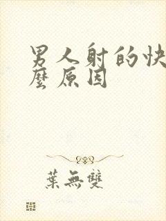 男人射的快,什么原因