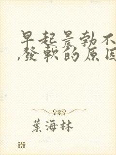 早起晨勃不明显,发软的原因