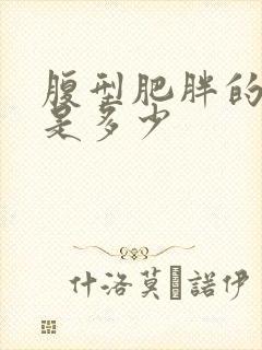 腹型肥胖的腰围是多少