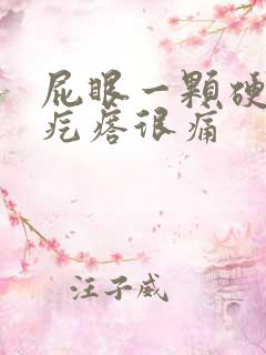 屁眼一颗硬硬的疙瘩很痛