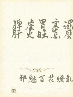 脾虚胃寒湿气重肝火旺怎么调理