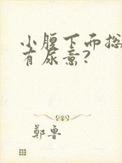 小腹下面总感觉有尿意?