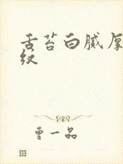 舌苔白腻厚有裂纹