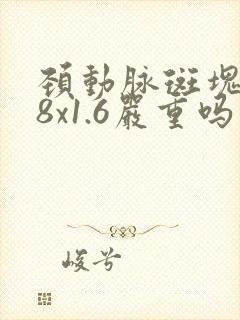 颈动脉斑块2.8x1.6严重吗