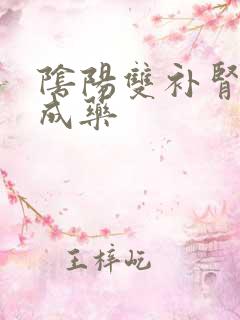 阴阳双补肾的中成药