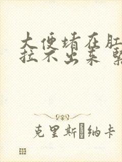 大便堵在肛门口拉不出来 紧急办法