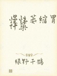 慢性萎缩胃炎吃什药