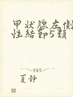 甲状腺左侧叶实性结节5类