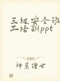 三级安全班组员工培训ppt